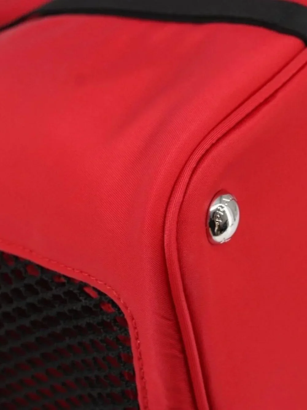 PRADA Pet Bag Pet Carry Nylon 2way Red Silver